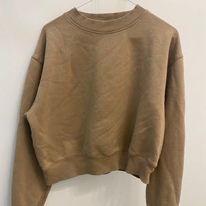 TNA cozy fleece shrunken crewneck sweatshirt